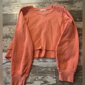 Apiece Apart Coral Textured Sweatshirt